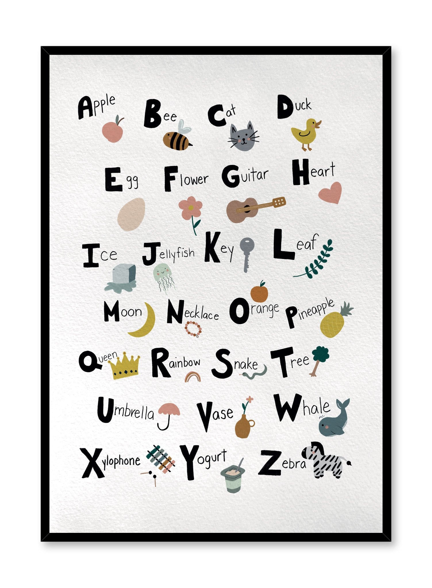 ABC Learning Poster for Kids - Alphabet Educational Wall Art for Nursery, Classroom & Homeschooling | Perfect for Early Childhood Education & Toddler Learning