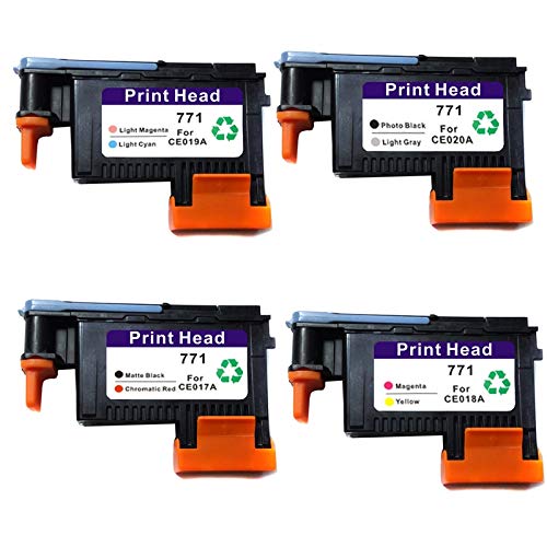 HP 771 Print Head Replacement for Designjet Z6200 Printer - CE017A CE018A CE019A CE020A Compatible - High-Quality MK R Type Printhead for Professional Printing & Large Format Graphics