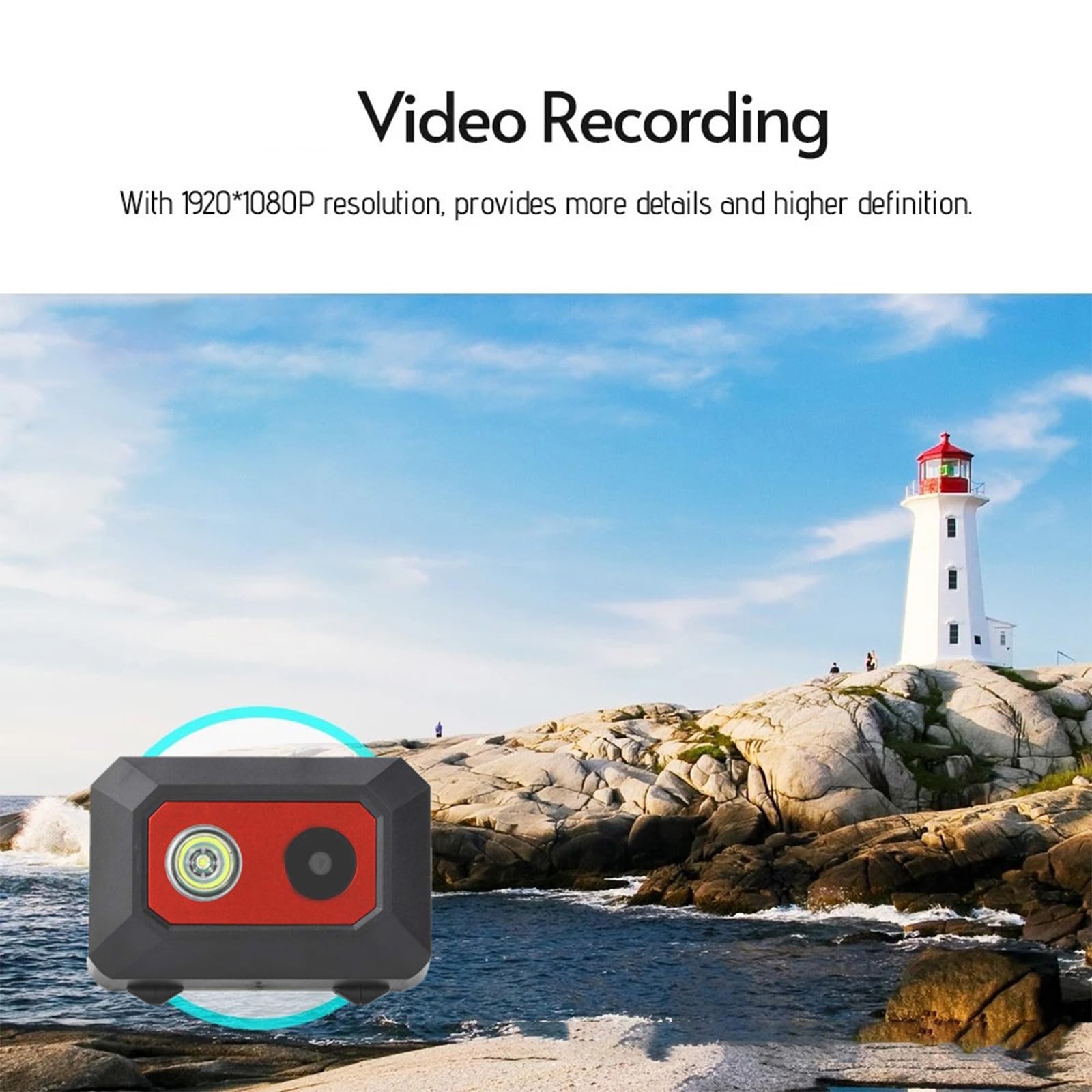 F18 Wearable Head Mount Camera - 1920x1080P HD Video, 1.3MP Camera Module with Night Vision - Perfect for Hands-Free Recording, Outdoor Adventures, Sports Activities & Security Surveillance