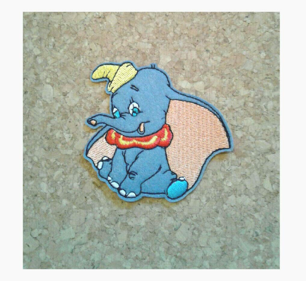 Dumbo Flying Elephant Circus Embroidered Iron On Patch for DIY Crafts, Costumes & Backpacks - Fun & Unique Sewing Accessory for Kids & Adults