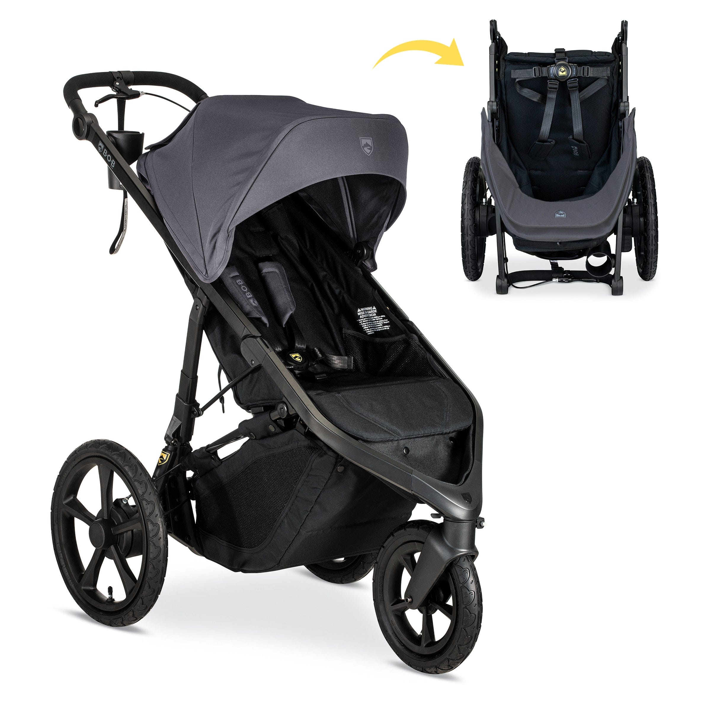 Bob Gear Wayfinder All-Terrain Jogging Stroller - Lightweight Compact Design for Running & Outdoor Adventures - Perfect for Active Parents & Trail Explorers