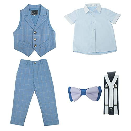 Shirts+vests+pants+bowtie+suspender