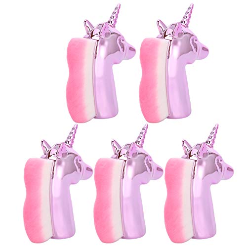 5PCS Nail Art Brush Set - Dust Removal & Cleaner Brushes for Manicure, DIY Nail Art Tools (Light Pink + White) - Perfect for Salon, Home Use & Professional Nail Artists