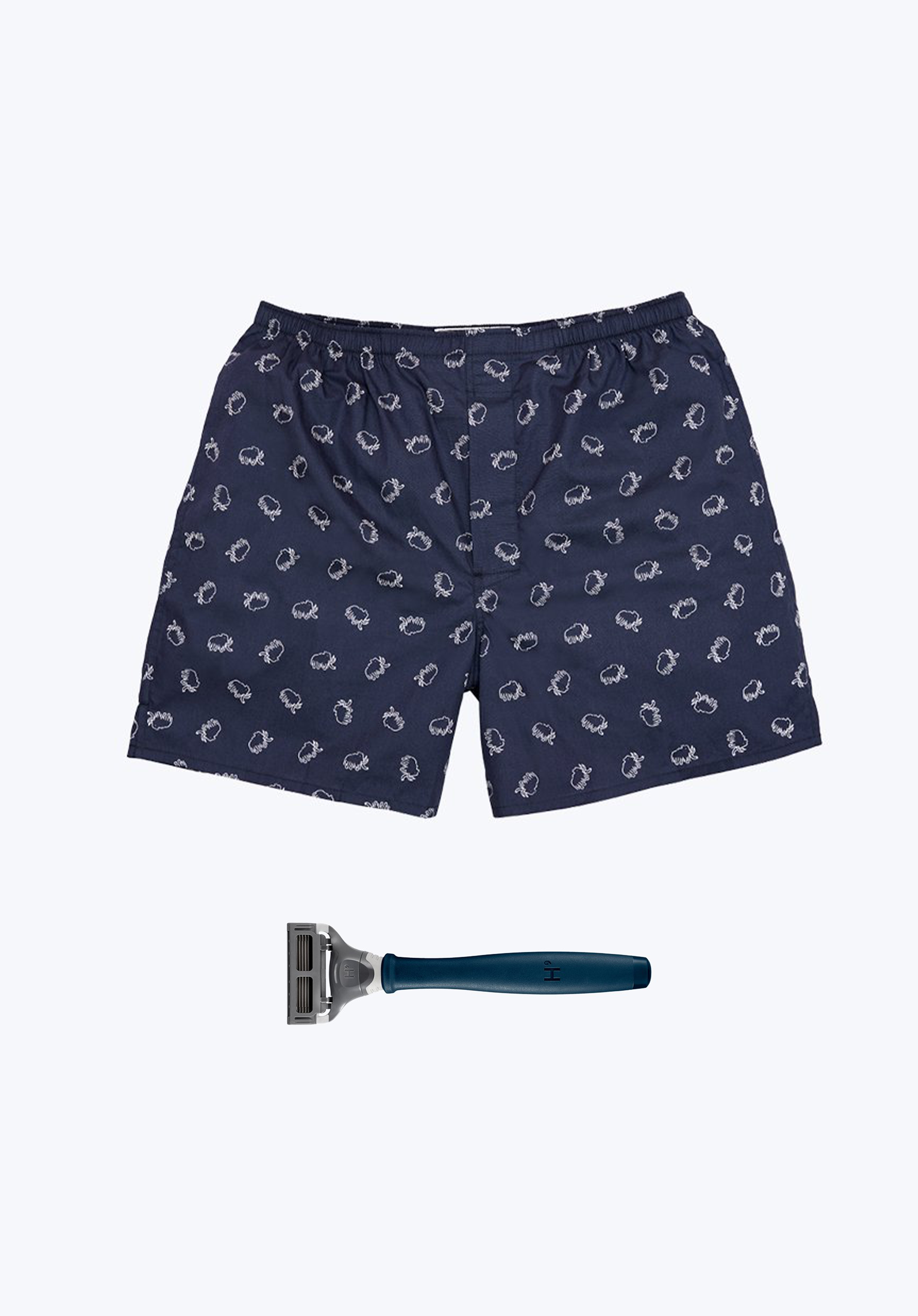 Navy Mammoth Print