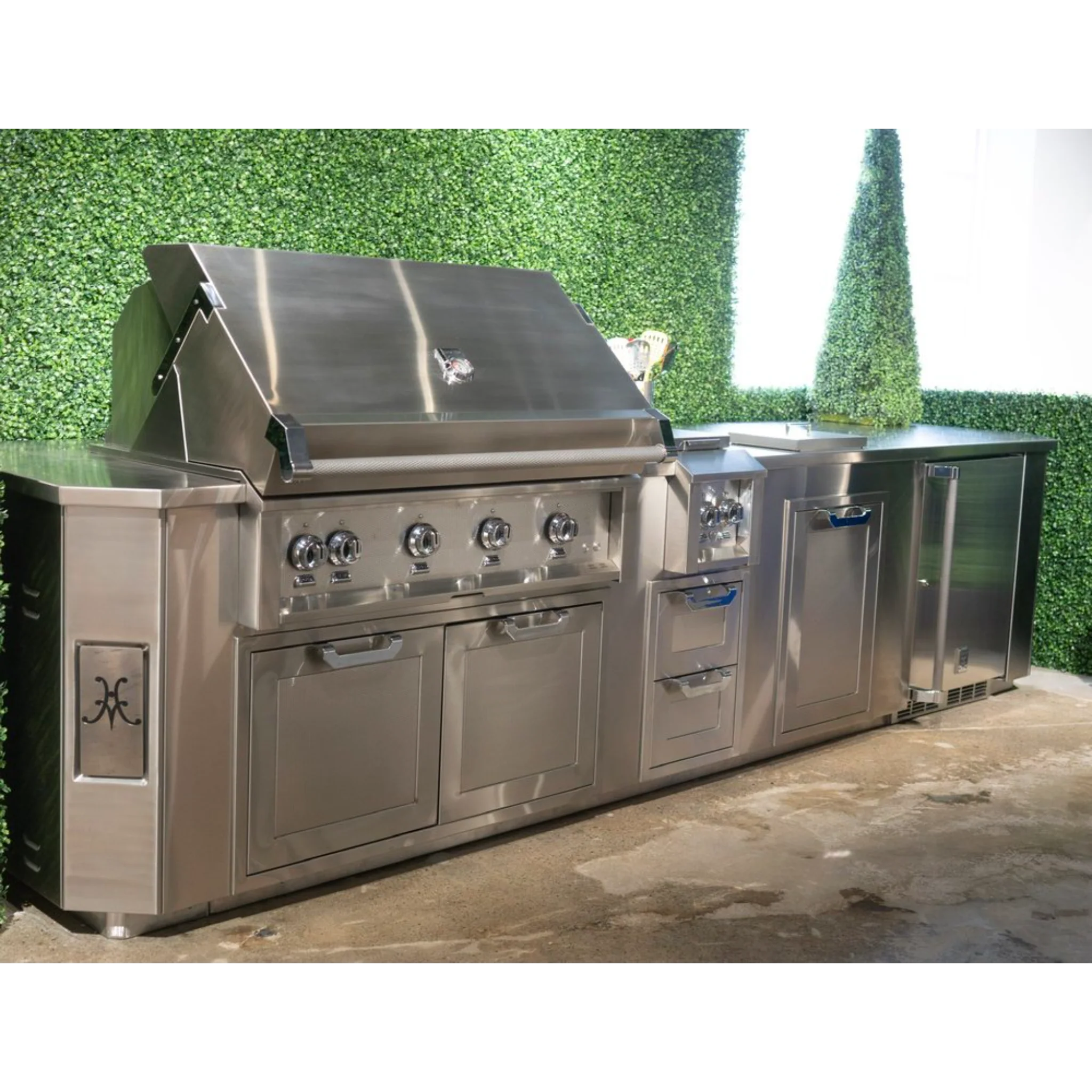 Hestan GES12 12 Ft. GE Series Kitchen Island with Side Burner Cutout - Premium Stainless Steel Commercial Island for Restaurants, Catering & Home Kitchens