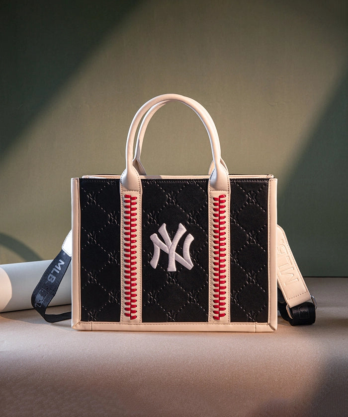 MLB New York Yankees Embroidered Baseball Tote Bag - Stylish & Durable for Game Day, Shopping & Travel