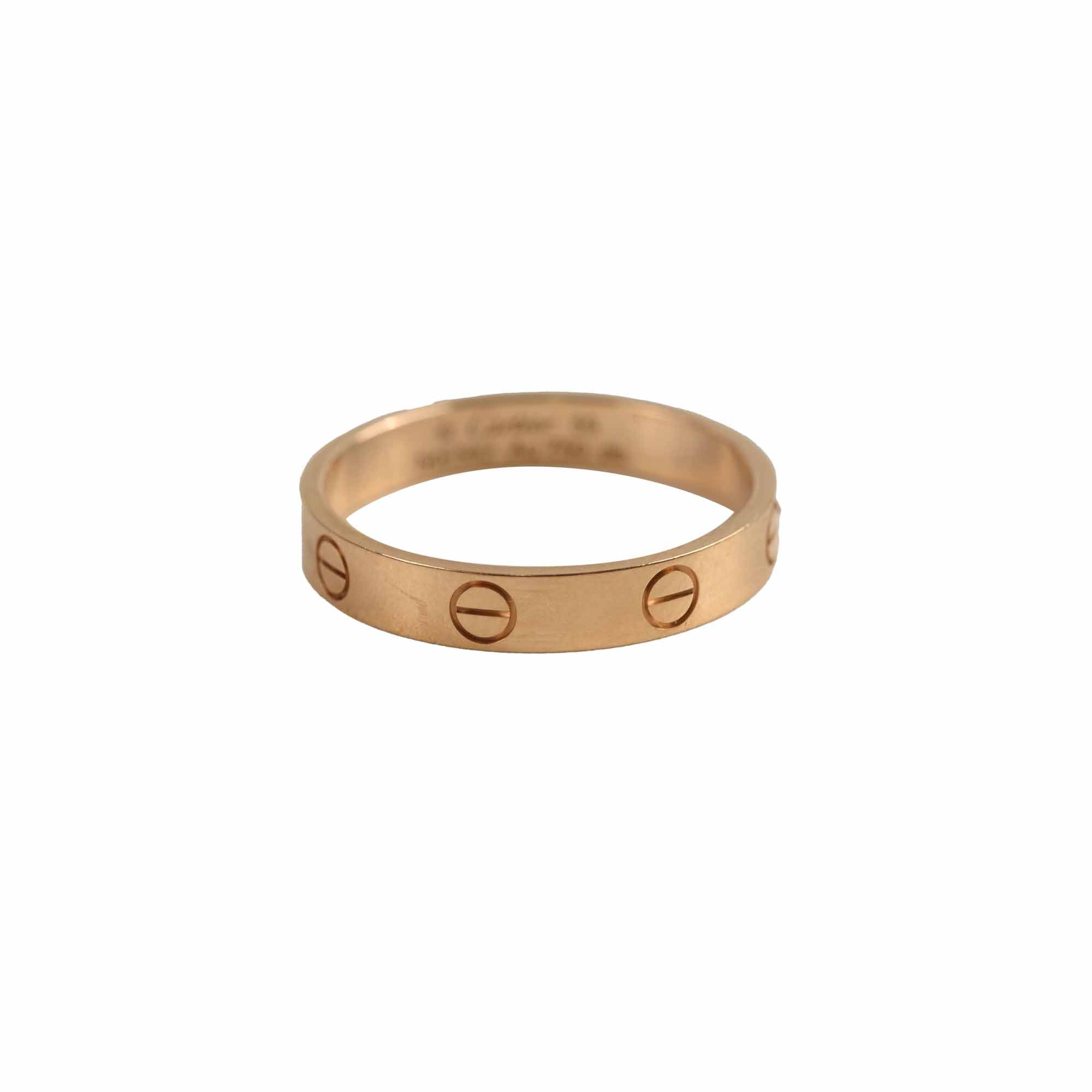 Cartier Love Ring 18K Pink Gold Small Model Size 59 - Elegant Jewelry for Women, Perfect for Anniversaries, Weddings & Special Occasions