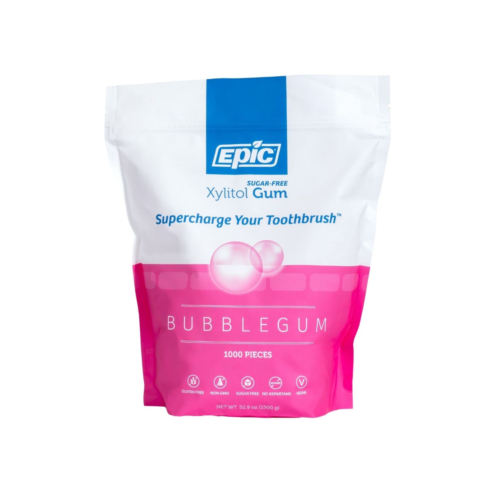 Sugar-Free Xylitol Chewing Gum - Aspartame Free, 1000 Pieces Bubblegum Flavored - Perfect for Freshening Breath, Oral Care & On-the-Go Freshness