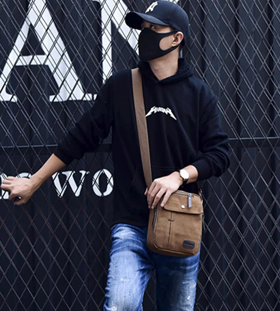 Stylish Unisex Canvas Messenger Bag - Compact Crossbody Shoulder Bag for Men & Women with Multiple Pockets | Perfect for Travel, Work & Daily Use