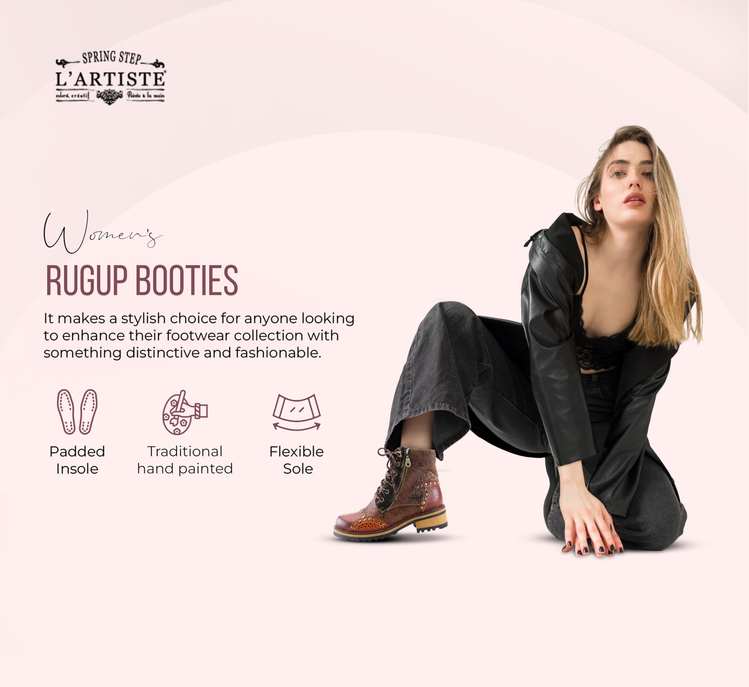 Spring Step L'Artiste Women's Rugup Bootie - Comfortable Ankle Boots for Women, Waterproof Winter Shoes with Non-Slip Sole | Perfect for Outdoor Hiking, Casual Walking & Cold Weather Fashion