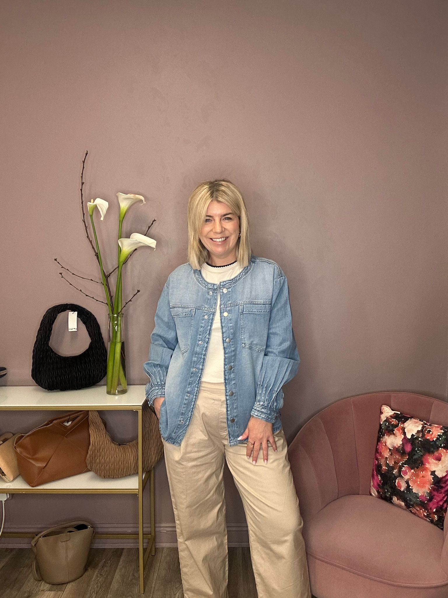 Ciara Denim Shirt for Women - Light Blue Casual Button Down Top | Perfect for Everyday Wear, Office & Weekend Outings