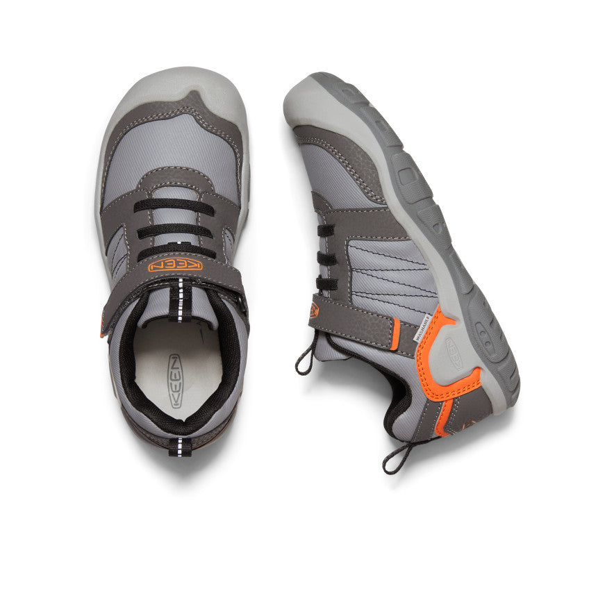 Big Kids' Knotch Peak Sneakers - Magnet/Safety Orange | Comfortable Athletic Shoes for Boys & Girls | Perfect for Running, School & Outdoor Play