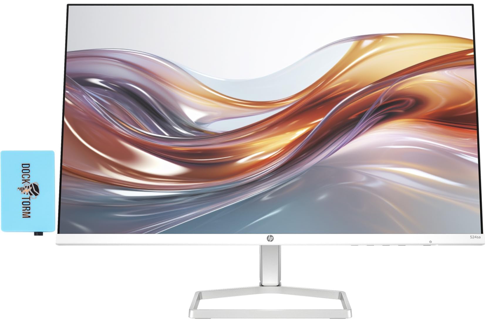 HP Series 5 524sa 24-inch IPS FHD Monitor with Built-in Speakers - 94C36AA#ABA (2025 Model) | Anti-Glare 300 Nits Display, Flicker-Free, HDMI & USB Hub | White/Silver Design | Perfect for Home Office, Gaming & Multimedia