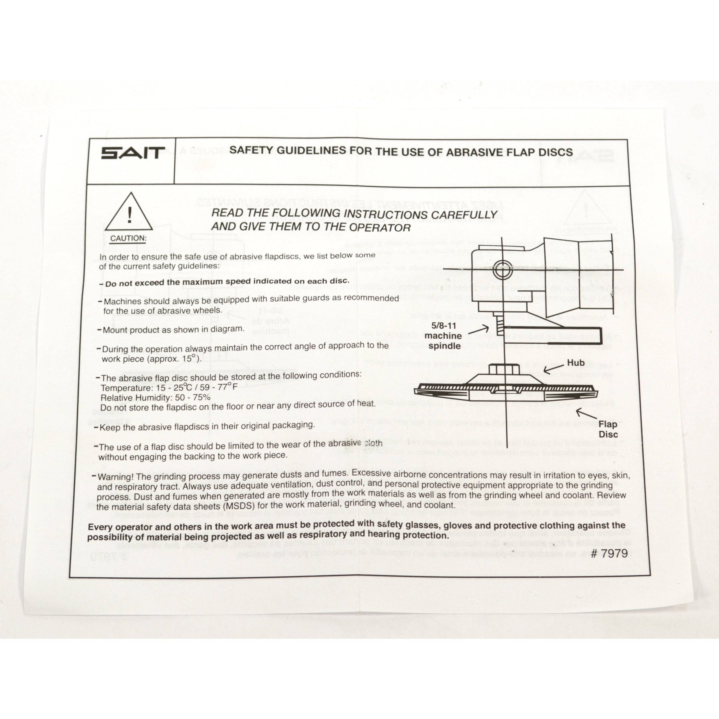 SAIT Zirconium Flap Disc 4-1/2