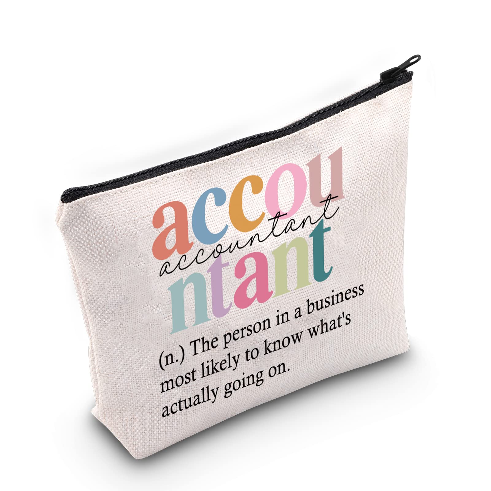 Accountant Makeup Bag with Zipper - CPA Cosmetic & Toiletry Bag for Professionals