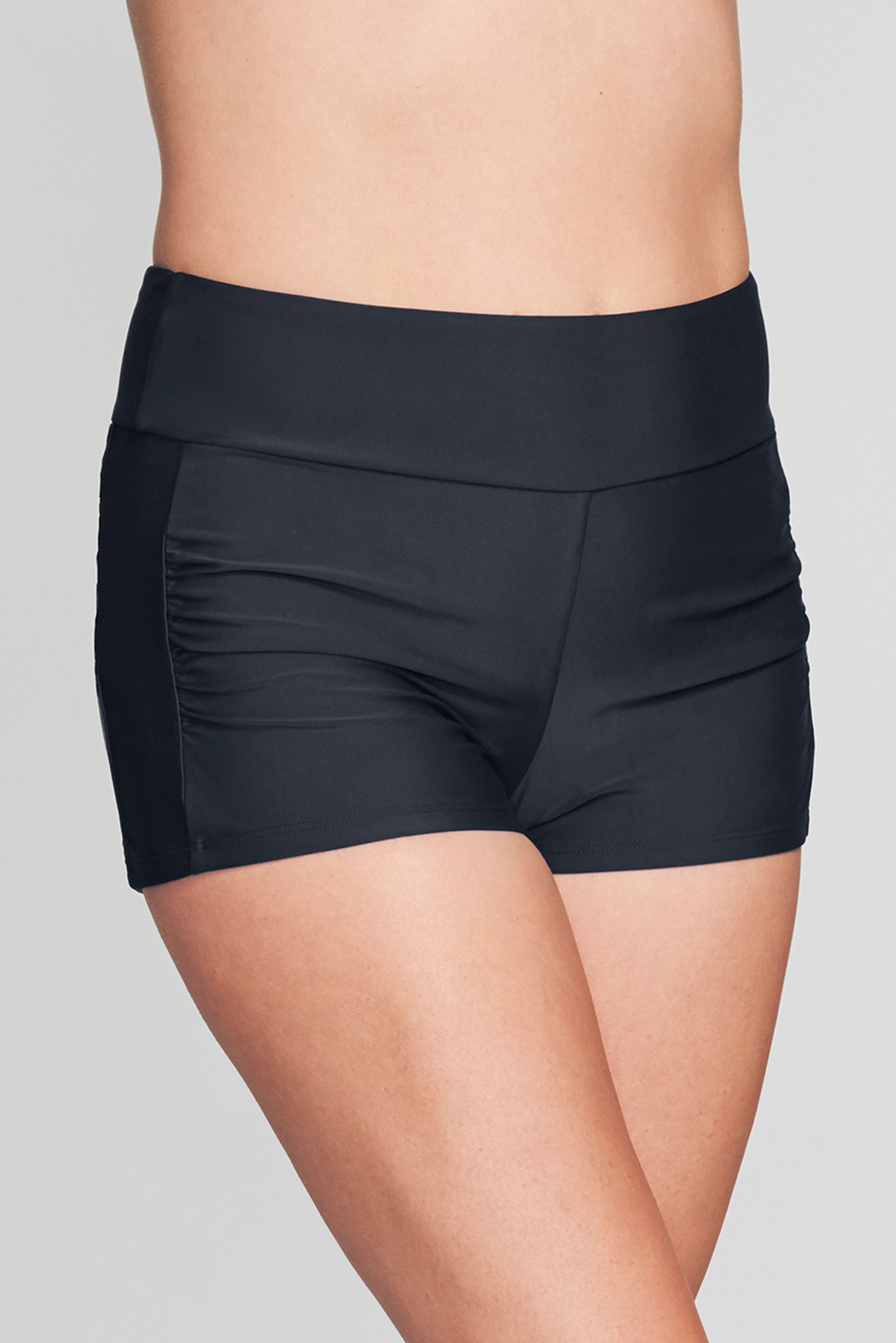 Men's Solid Black Contouring Waistband Swim Shorts - Comfortable Beach & Pool Swimwear for Summer Vacation