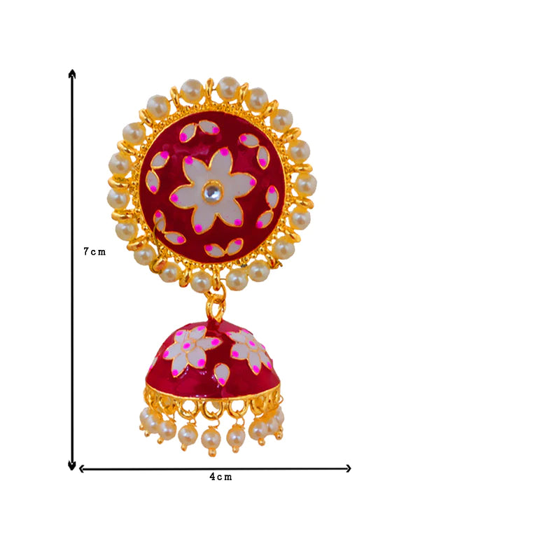 Exquisite White Floral Jhumka Earrings for Women | Traditional Indian Designer Studs | Perfect for Weddings, Parties & Ethnic Outfits