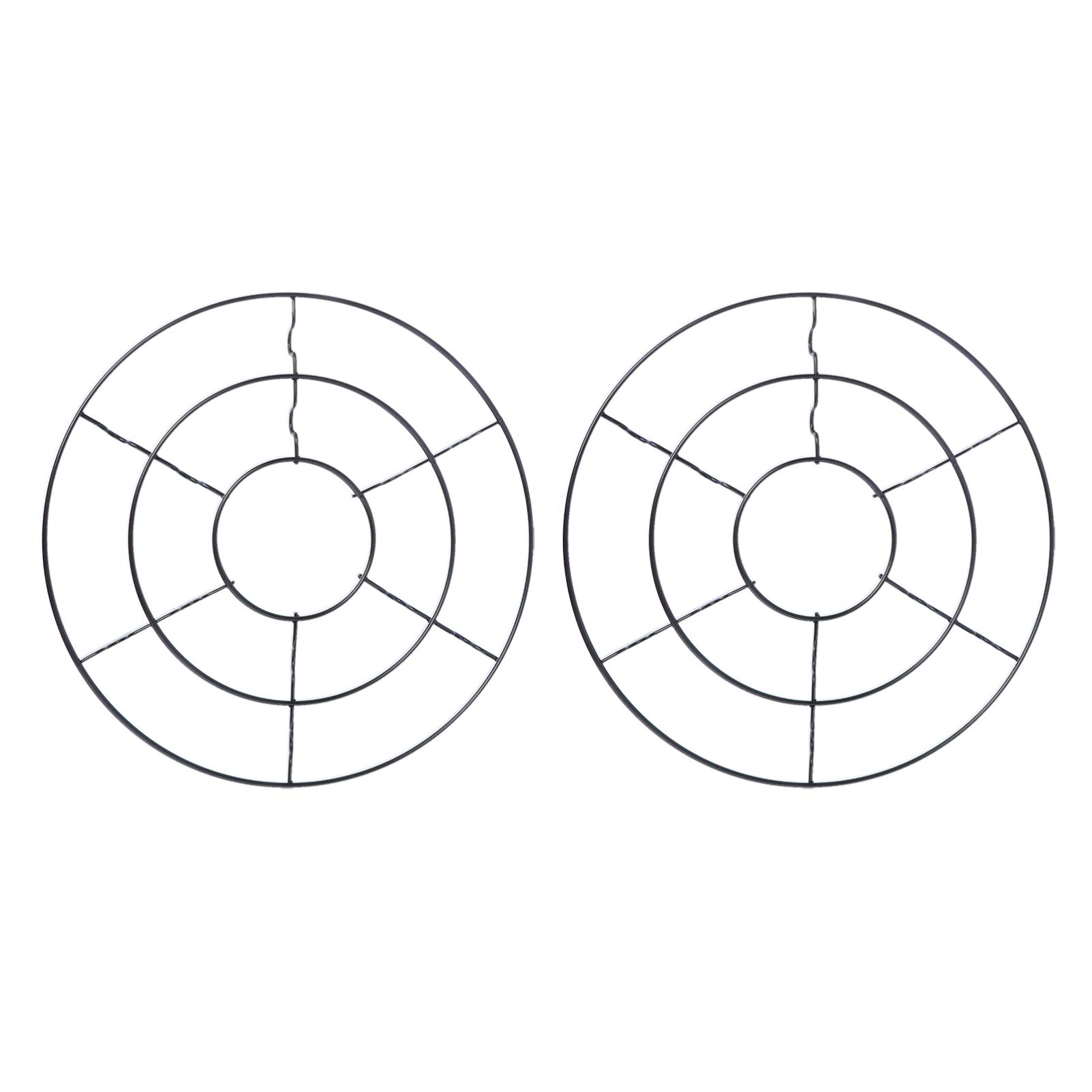 Hemoton 2-Pack Metal Plant Stands - Round Flower Pot Holder with Saucer for Indoor & Outdoor Use - Perfect for Patio, Garden, Balcony, Living Room & Office Decor