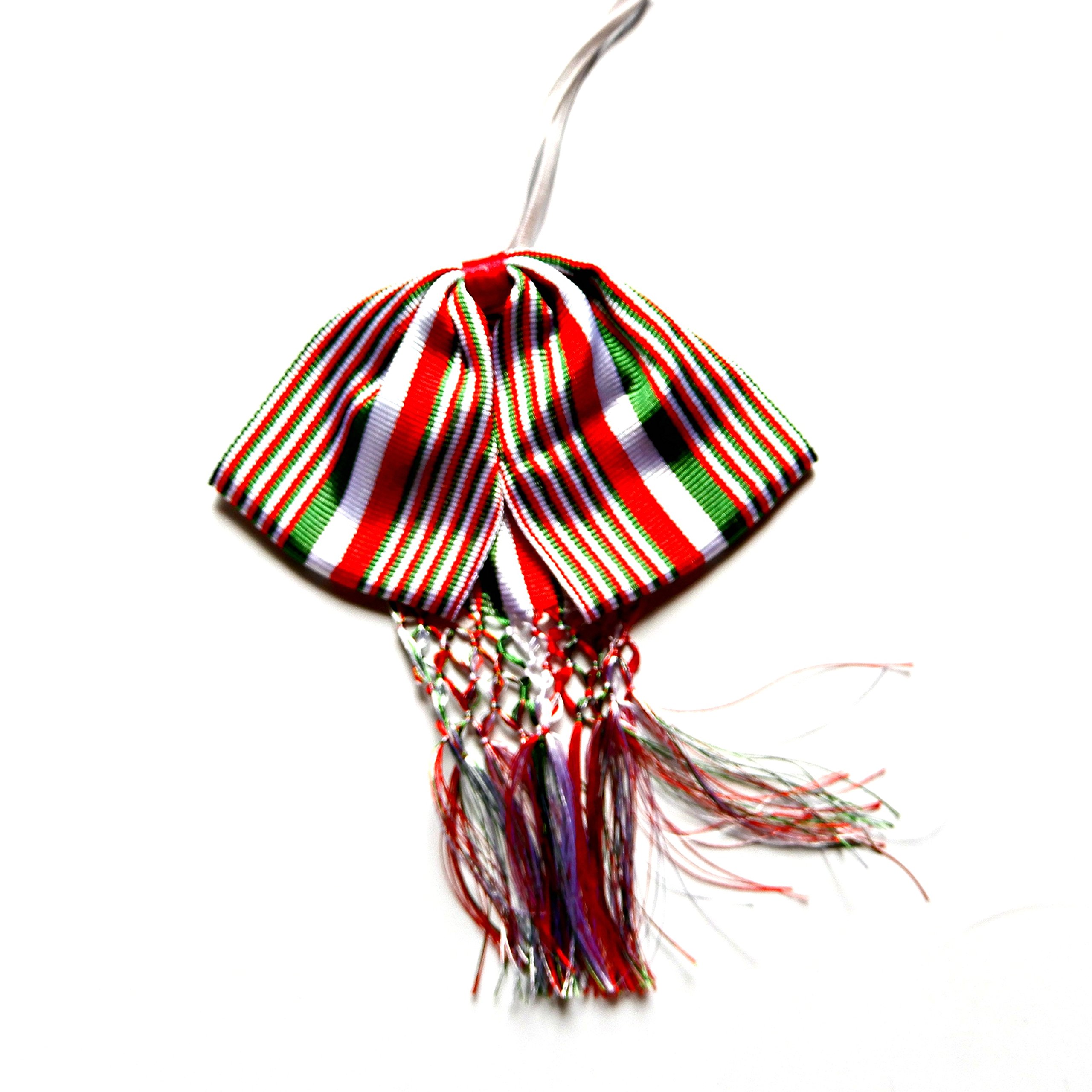 Mexican Charro Bow Tie - Red Elastic Band Adjustable One Size Fits All for Men & Women - Perfect for Weddings, Fiestas, and Mariachi Performances