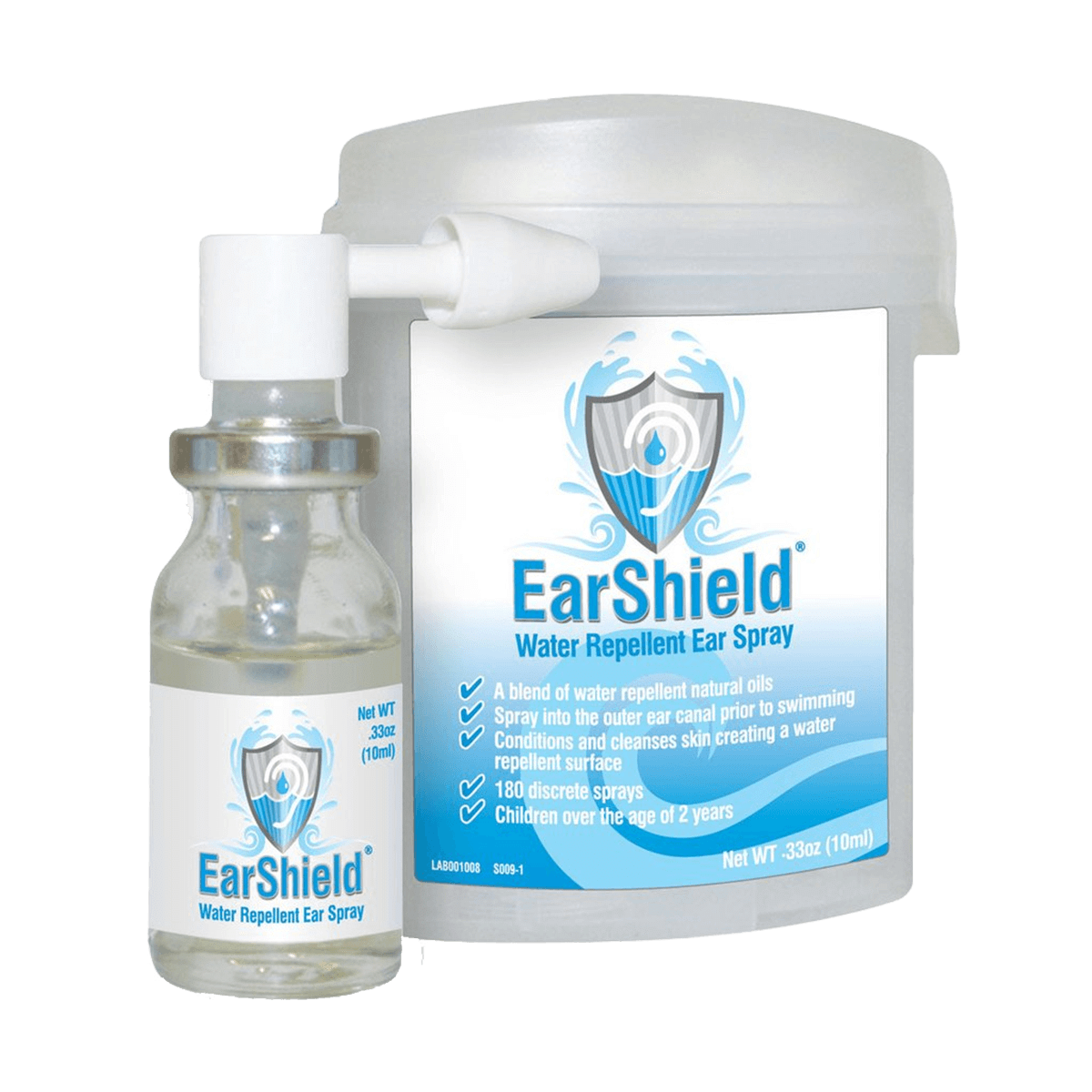 EarShield Water Repellent Ear Spray for Swimming & Showering - Prevent Swimmer's Ear & Moisture Protection