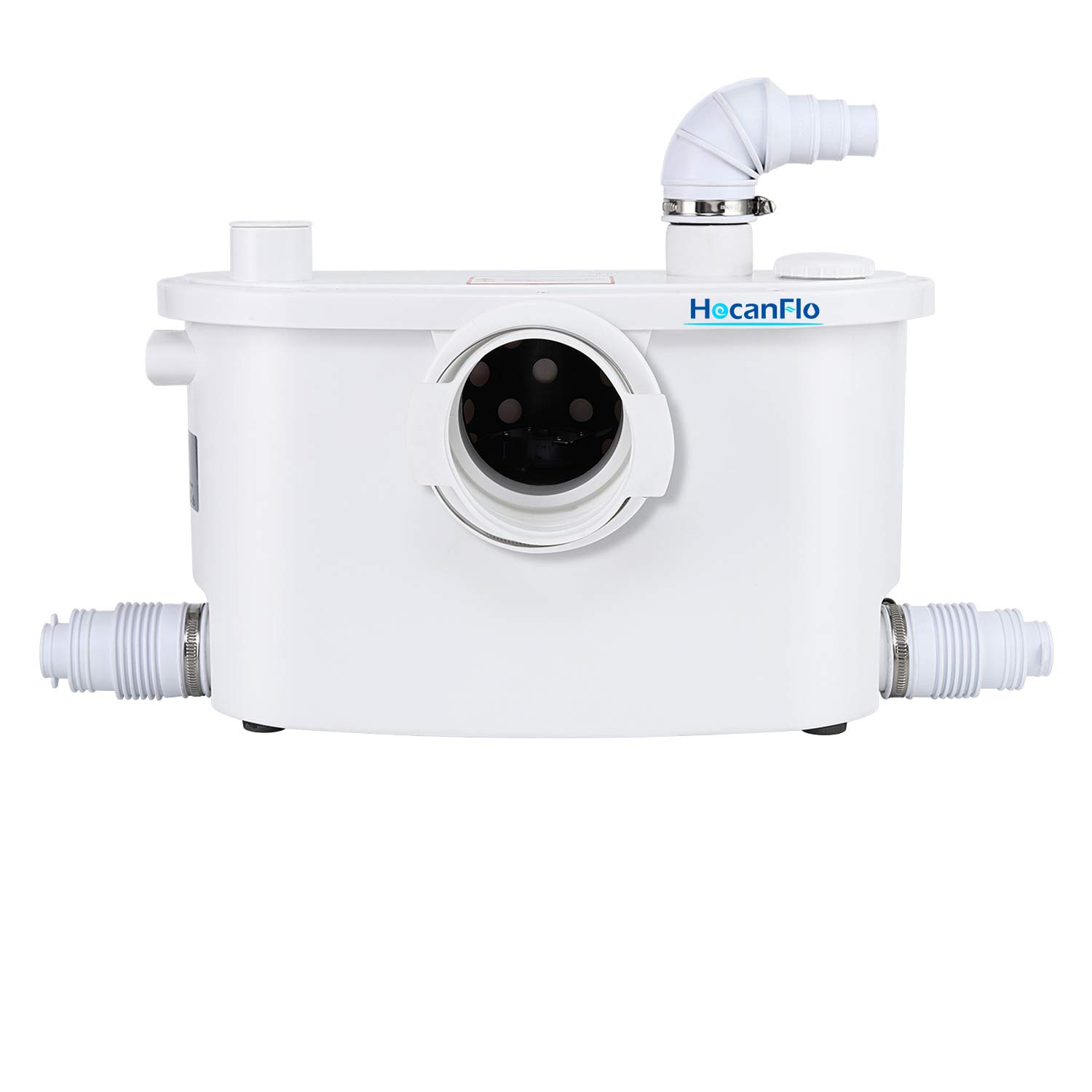 High-Power Macerator Pump for Basement Toilets - 3 Water Connections for Kitchen Sink, Washing Machine & Macerating Toilet | Ideal for Small Bathrooms, Laundry Rooms & Basement Renovations