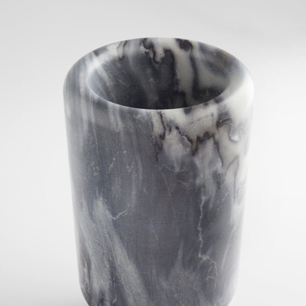 Cyan Design 11648 Roma Vase - Antique Brass & Grey Marble Decorative Vase for Home Decor, Wedding Centerpiece, and Luxury Gift