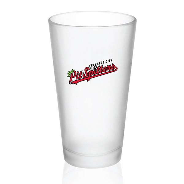 Frosted Pint Glass - 16oz Beer Glass with Non-Slip Base - Perfect for Home Bars, Parties & Outdoor Gatherings