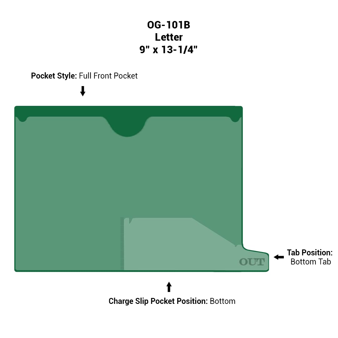 Vinyl File Folders with Bottom Tab Outguides - Letter Size 9