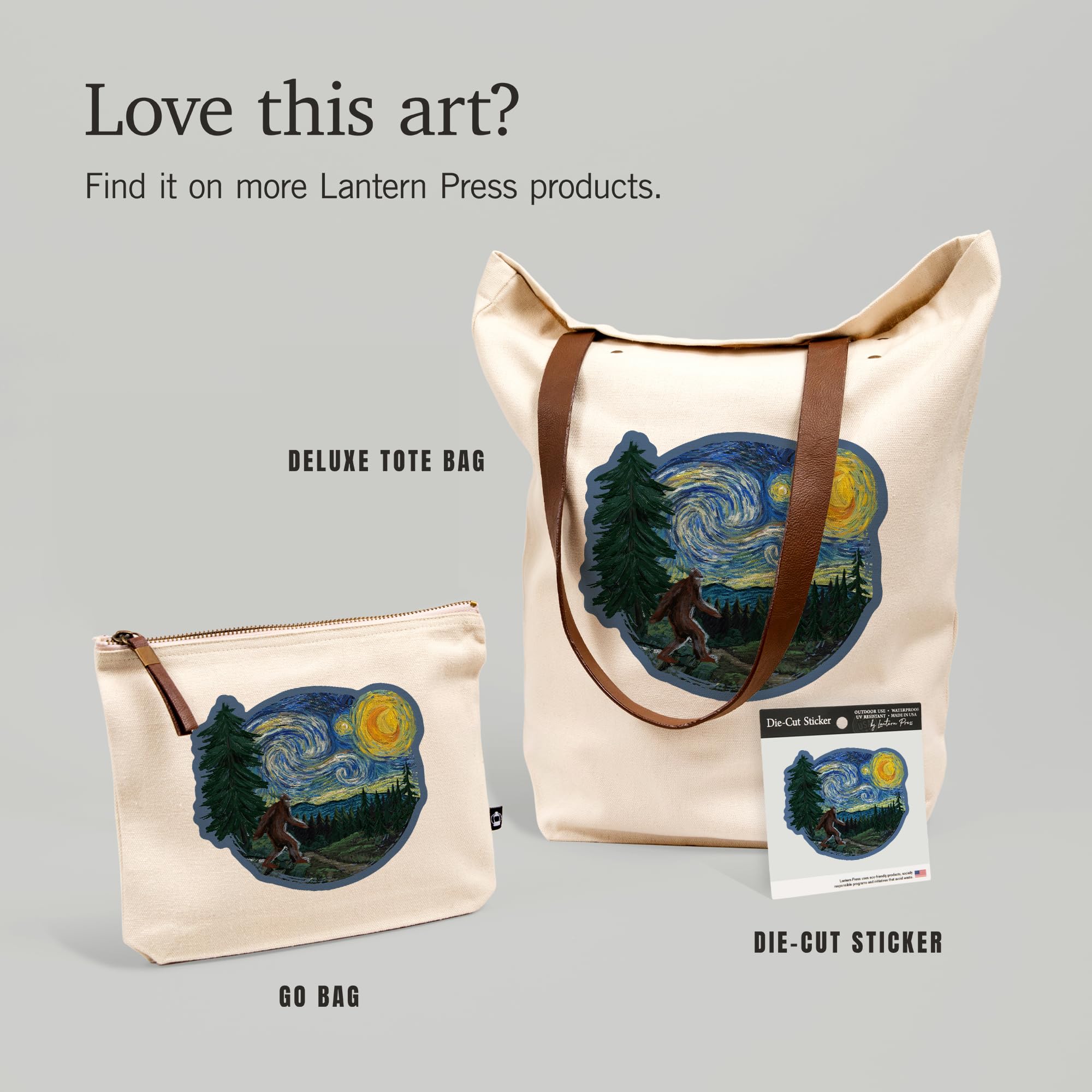 Custom Die Cut Vinyl Stickers - Starry Night & Bigfoot Designs (1-3 Inch Waterproof Decals) for Cars, Water Bottles, Laptops & Coolers | Perfect for DIY Crafts, Gift Wrapping & Personalizing Your Belongings