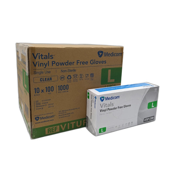 Premium Vinyl Disposable Gloves - Powder-Free, Clear & Latex-Free | Medical, Food Service & Household Cleaning Protection