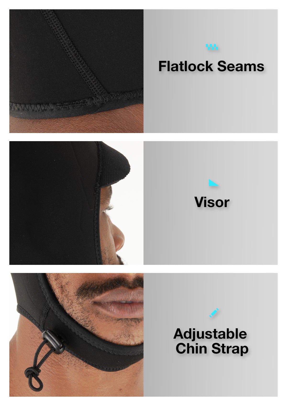 2mm Neoprene Wetsuit Hood for Scuba Diving & Surfing - Cold Water Thermal Protection for Men & Women - Perfect for Snorkeling, Kayaking & Winter Watersports