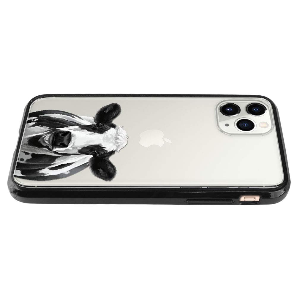 Shockproof iPhone 11 Pro Max Case (6.5 inch 2019 Model) - Slim TPU Bumper + Clear Hard Protective Cover with Cute Black Spot Cow Design | Perfect for Everyday Protection, Outdoor Activities & Travel (Not Compatible with iPhone 11 Pro)