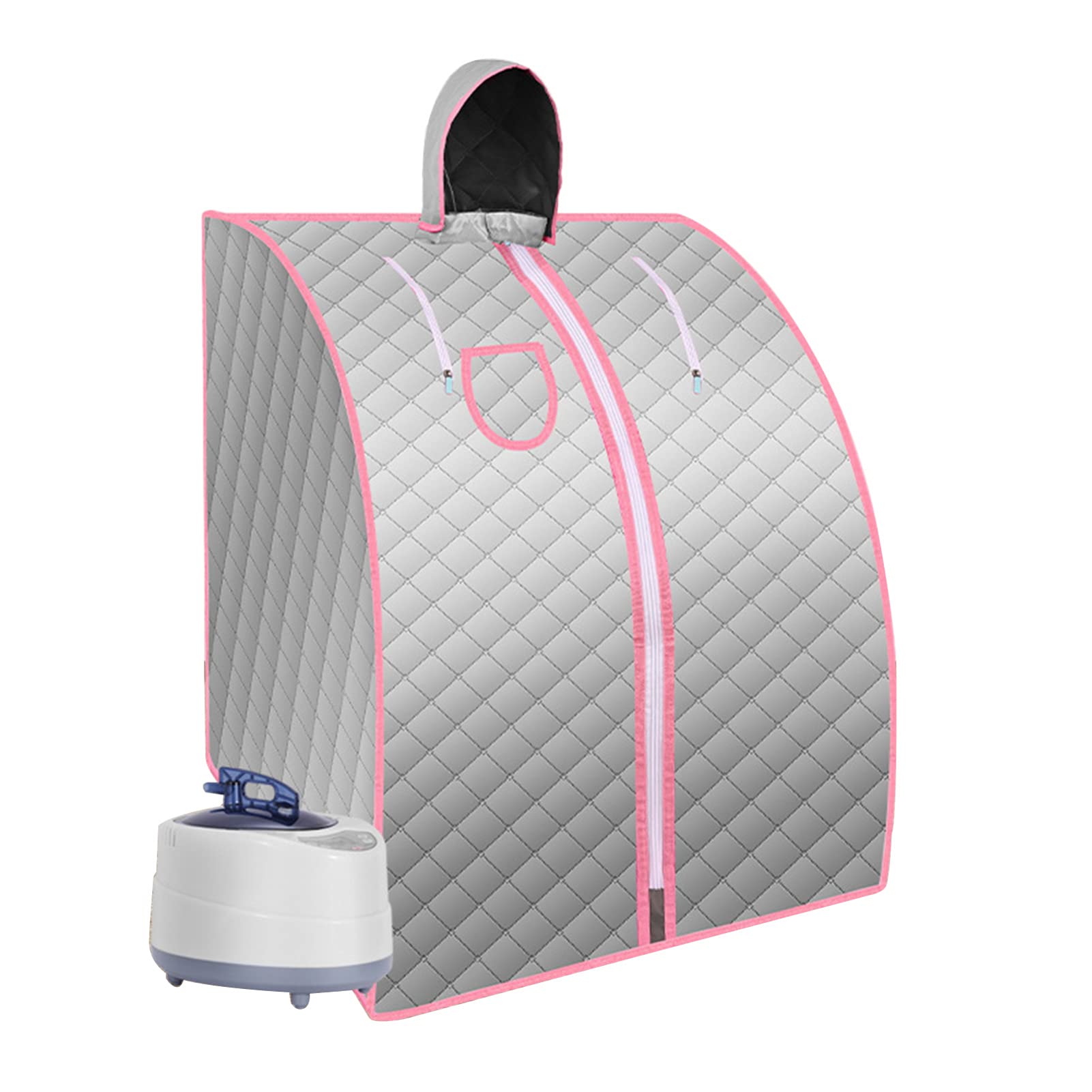 AJLDN 2L Portable Steam Sauna for Home Use - Personal Therapeutic Sauna with Timer & Remote Control, Detox Weight Loss Relaxation, Gray - Perfect for Spa Day, Post-Workout Recovery & Stress Relief
