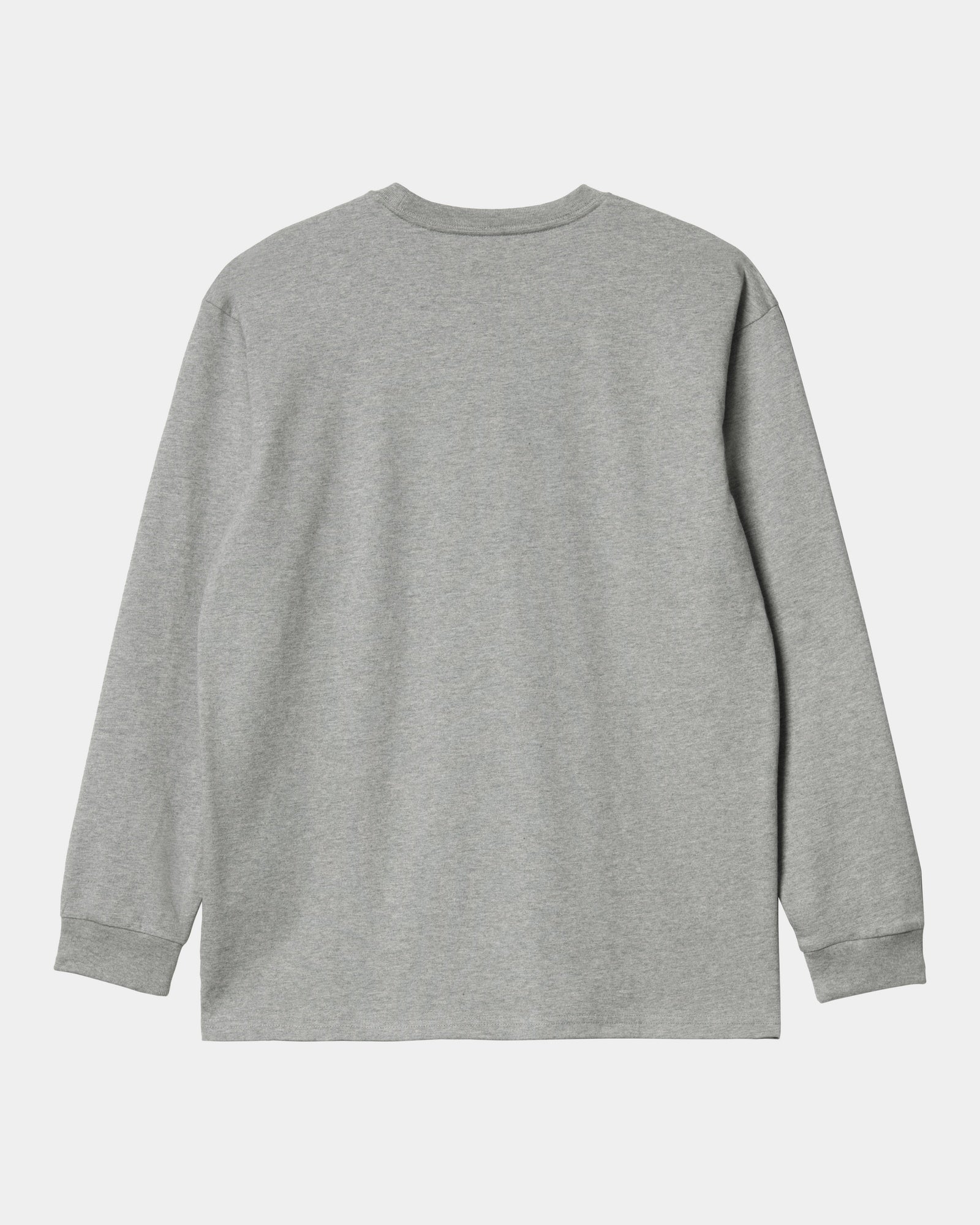 Chase Long Sleeve T-Shirt for Men - Soft Cotton Grey Heather Crewneck Shirt | Casual Wear, Layering & Everyday Comfort