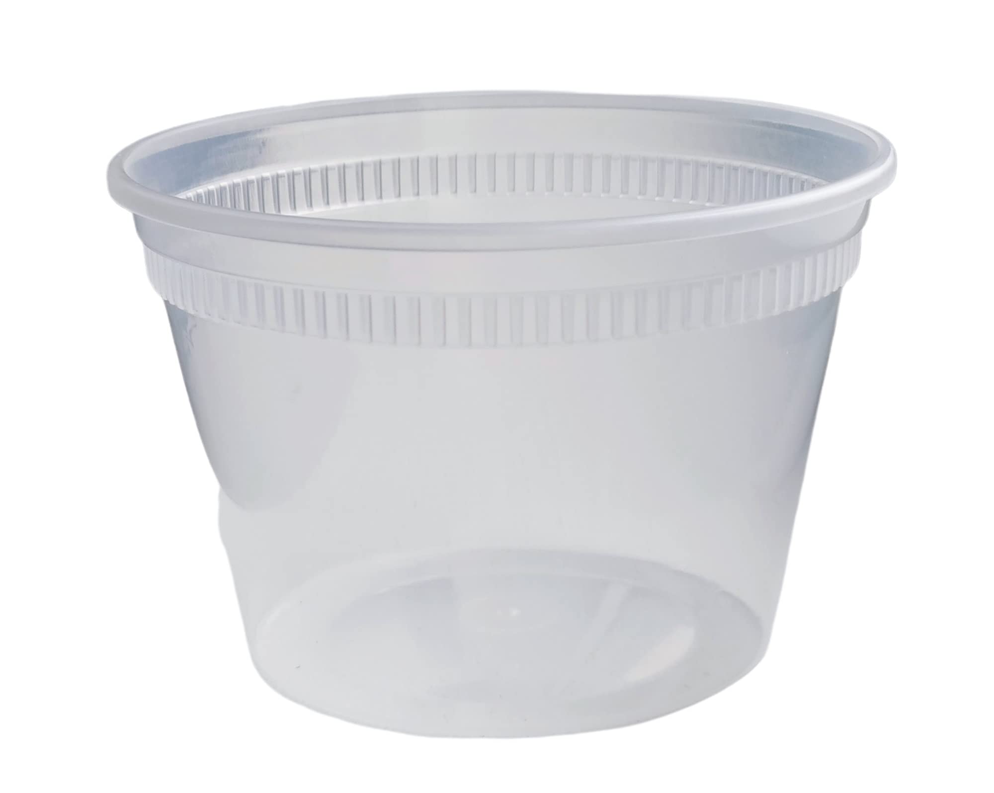 16 oz Clear Plastic Food Storage Containers with Lids - 48 Pack (48 Cups & 48 Lids) - Airtight Leakproof for Deli Foods, Fruits, Meal Prep, Kids Slime & DIY Crafts - Perfect for Home, Office, School & Picnics