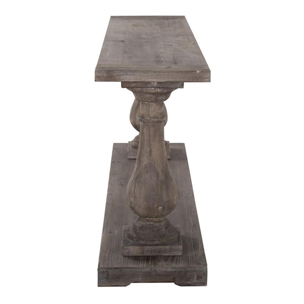 Rustic Brown Carolina Console Table for Entryway - Kosas Home Farmhouse Style Sofa Table with Storage Shelf | Perfect for Hallway, Living Room & Foyer Decor