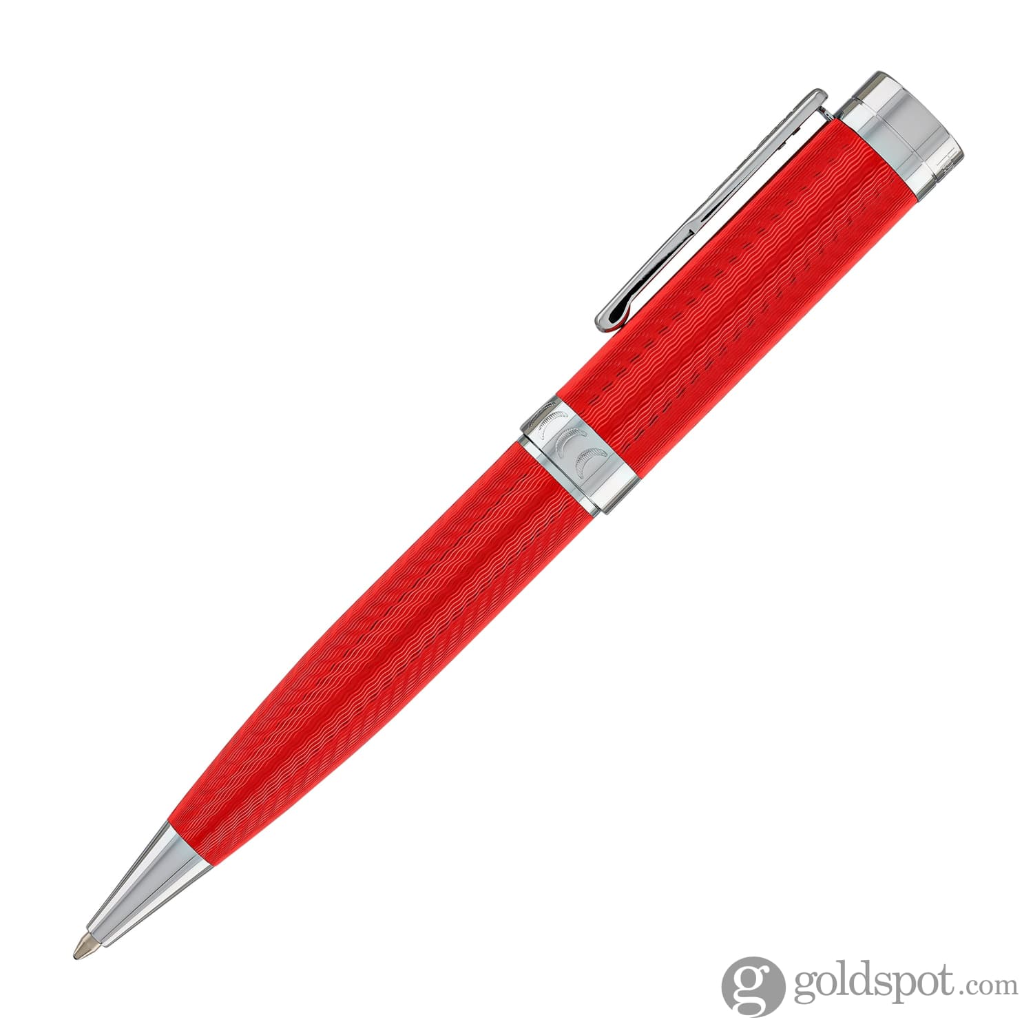 Conklin Herringbone Signature Red Ballpoint Pen - Premium Writing Instrument for Office, Business & Gift Giving