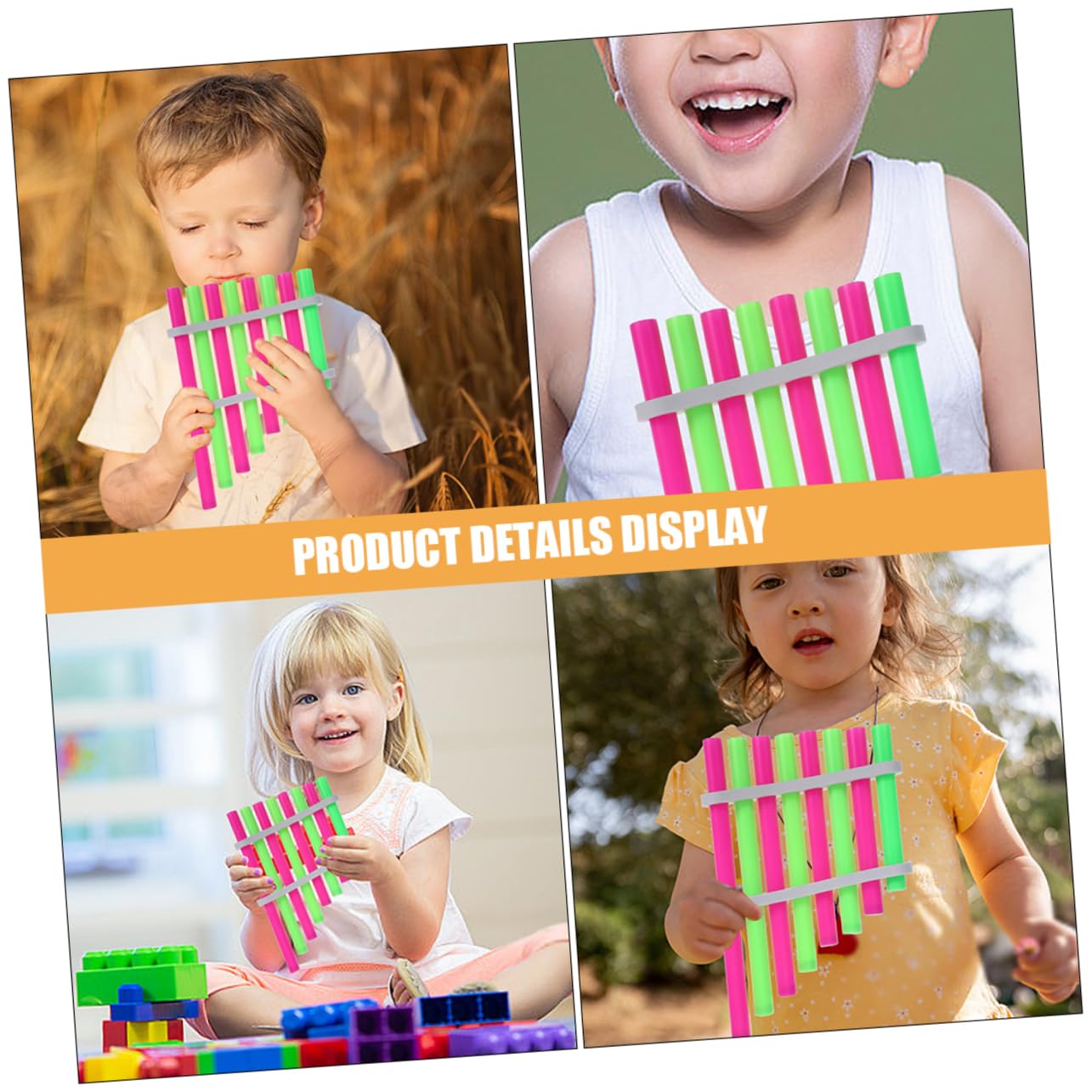 ERINGOGO Kids Musical Toy - DIY Mini Pan Flute Set, 2-Pack Self-Assembling Panpipes for Children | Perfect for Music Education, Early Learning & Creative Play