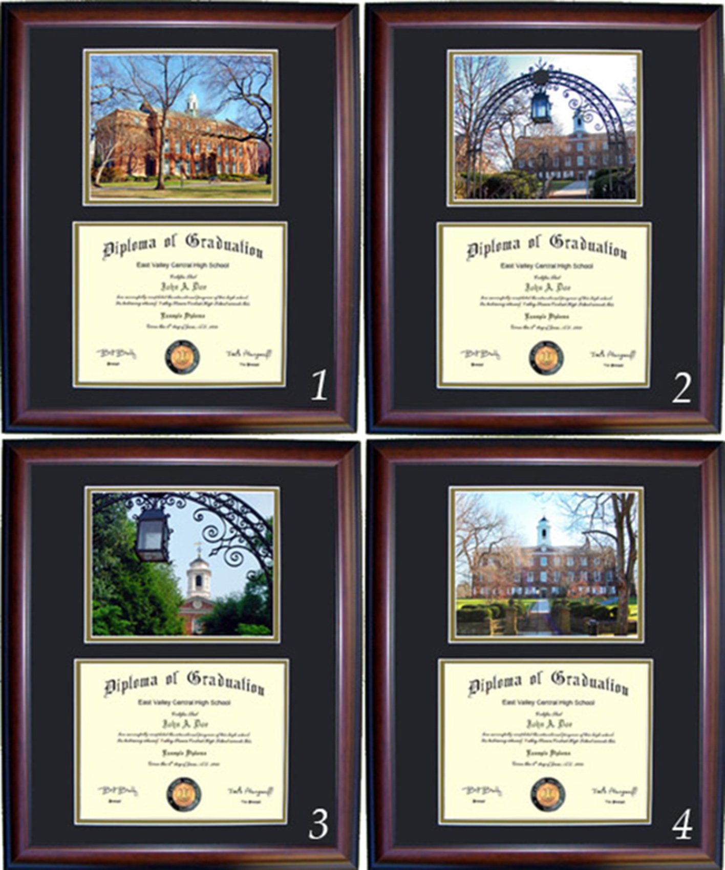 Premium Rutgers University Diploma Frame with Photo Insert - Cherry & Walnut Wood Display for Graduation Memorabilia | Perfect for Office, Study Room or Gift for Graduates
