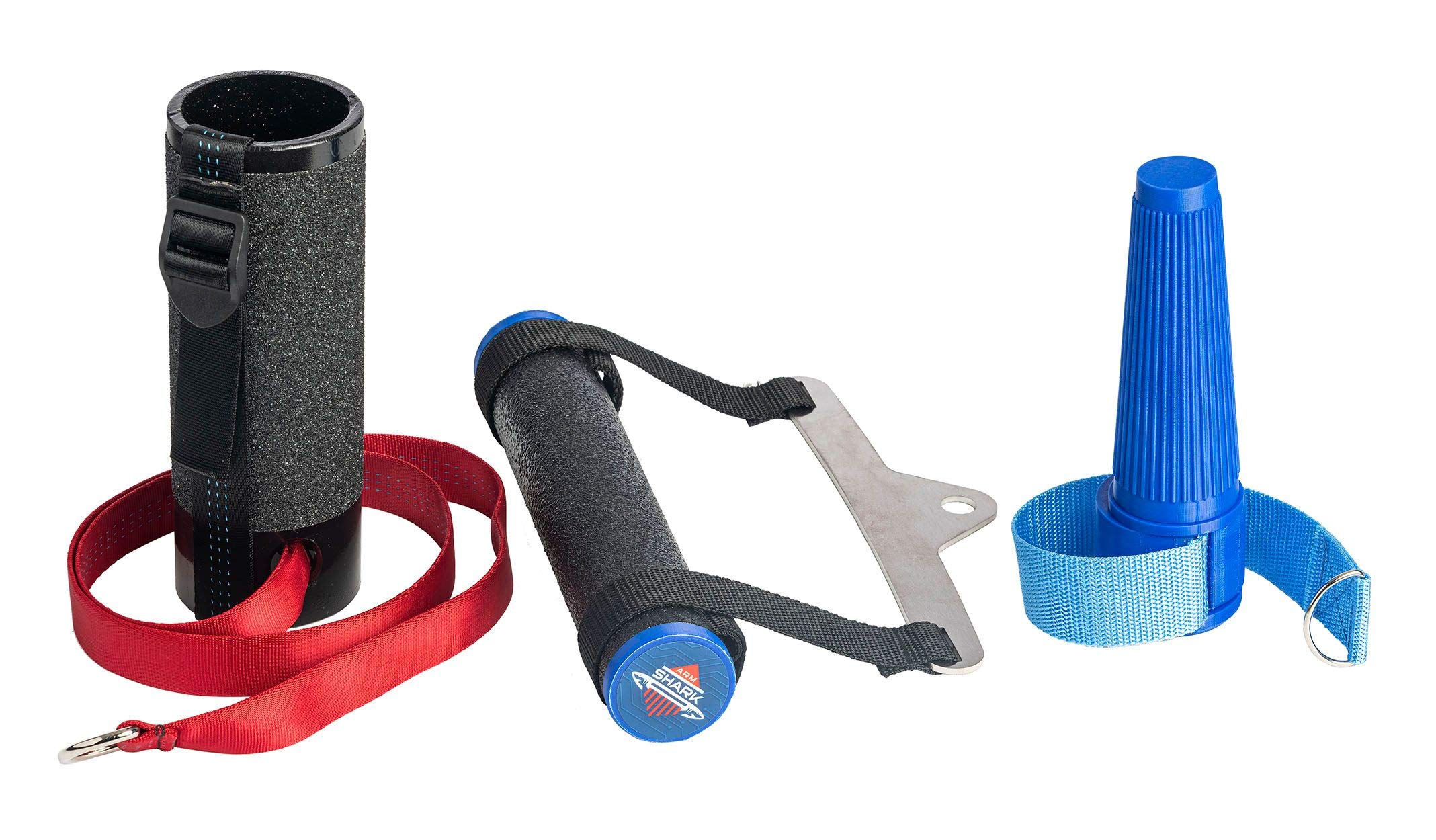3-Piece Arm Wrestling Training Set (Multispinner, Wrist Wrench & Cone Handle) for Grip Strength, Wrist & Finger Exercises - Fat Grip for Forearm Workout - Perfect for Home Gym, Strength Training & Arm Wrestling Practice