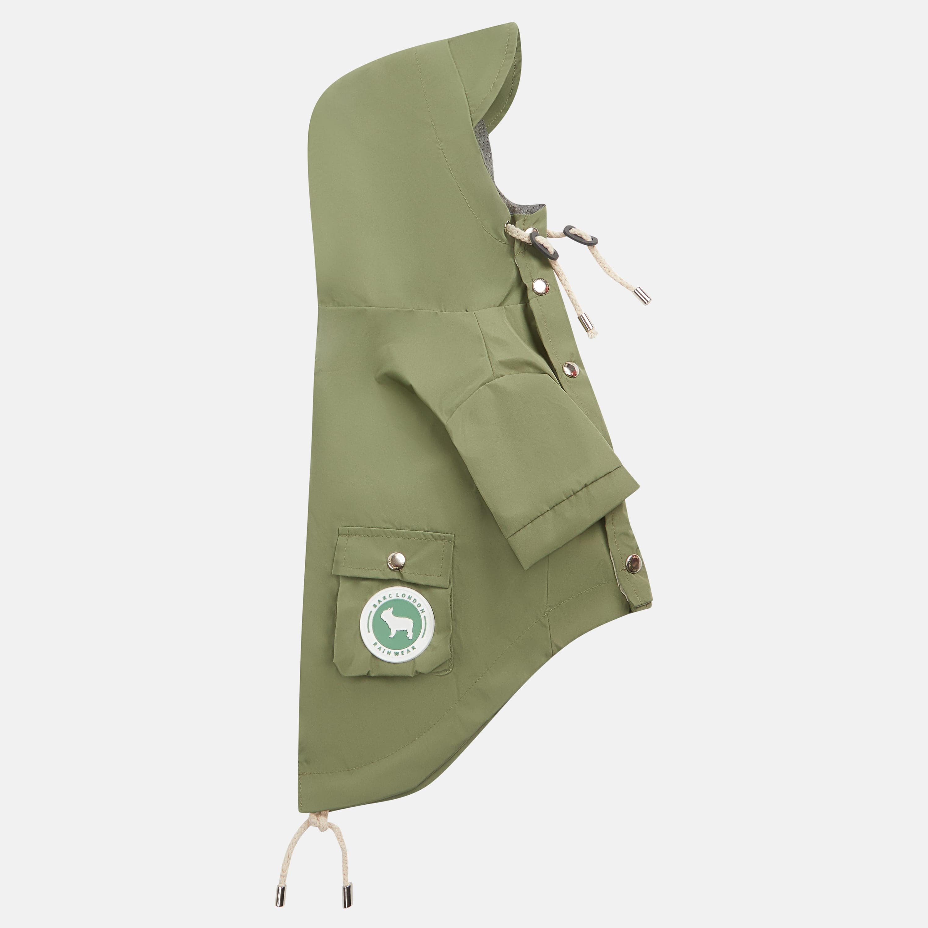 Waterproof Dog Raincoat for Small Medium Large Dogs | Khaki Green Outdoor Pet Rain Jacket - Perfect for Walking, Hiking & Rainy Day Adventures