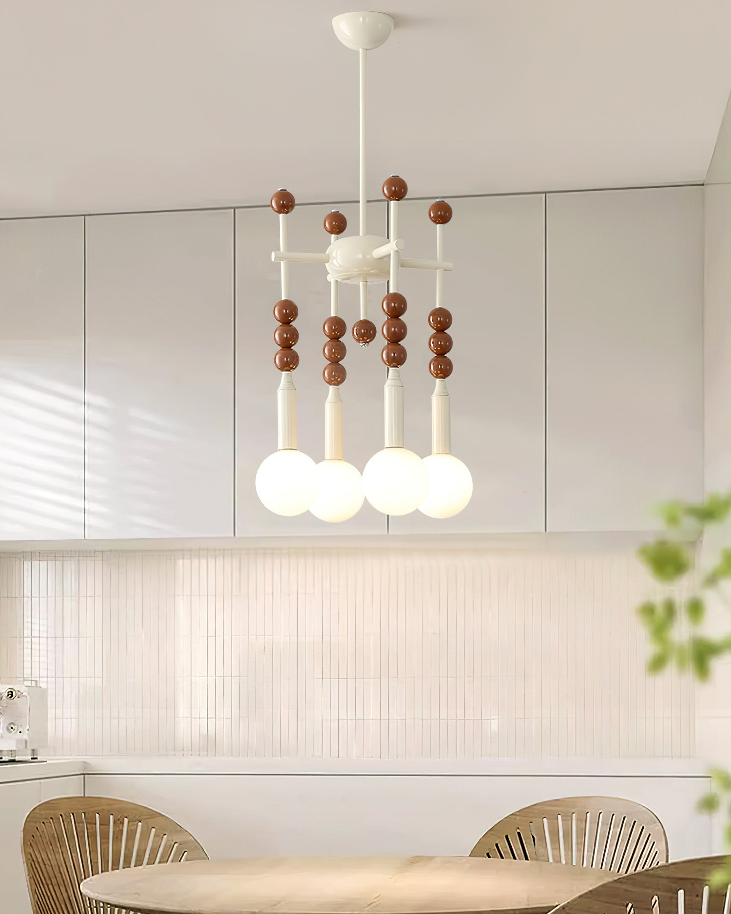 Beadstream Pendant Light - Modern Glass Ceiling Hanging Lamp for Dining Room, Kitchen Island, Bedroom & Living Room Decor