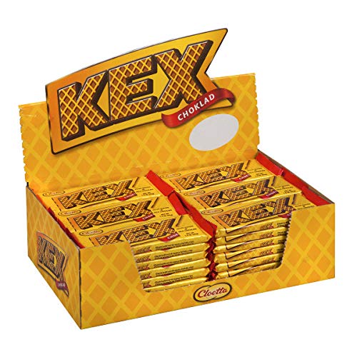 Cloetta Kex Chocolate Bars - 60g Milk Chocolate Wafers (Pack of 48) - Perfect for Snacking, Office Treats & Party Favors