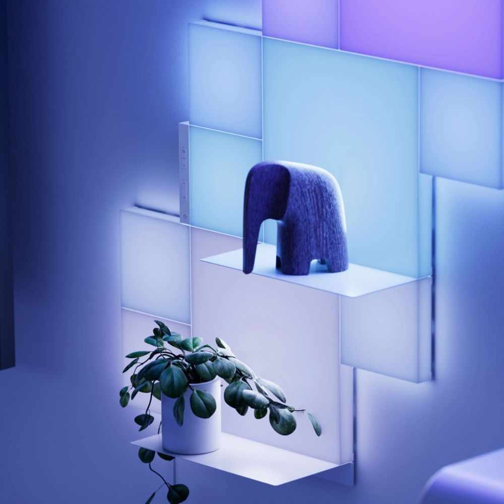 Nanoleaf Blocks Squares Starter Kit (6 Pack) - Smart LED Light Panels for Home & Office Decoration, Gaming Room, and Party Lighting