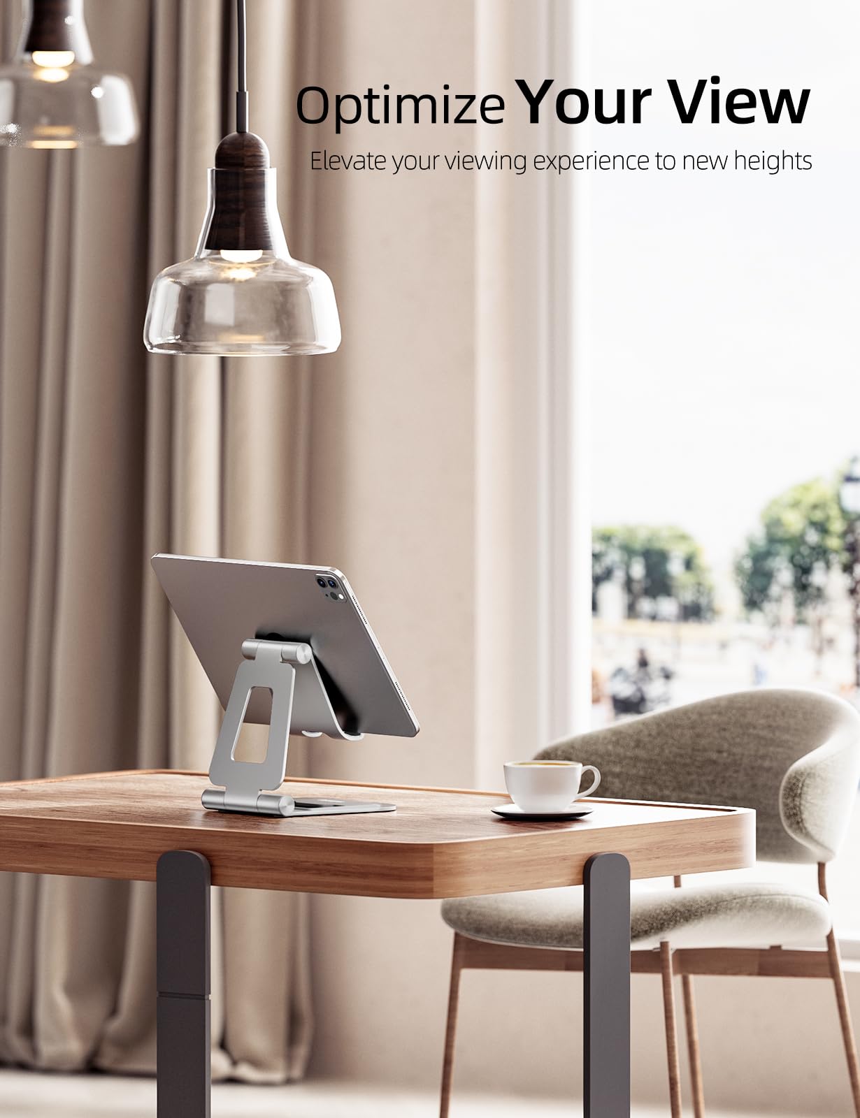 Nulaxy A5 Adjustable Foldable Tablet Stand Holder for iPad Pro 11/12.9, iPad Air 4/Mini, iPhone, Kindle, Nintendo Switch & 4-11