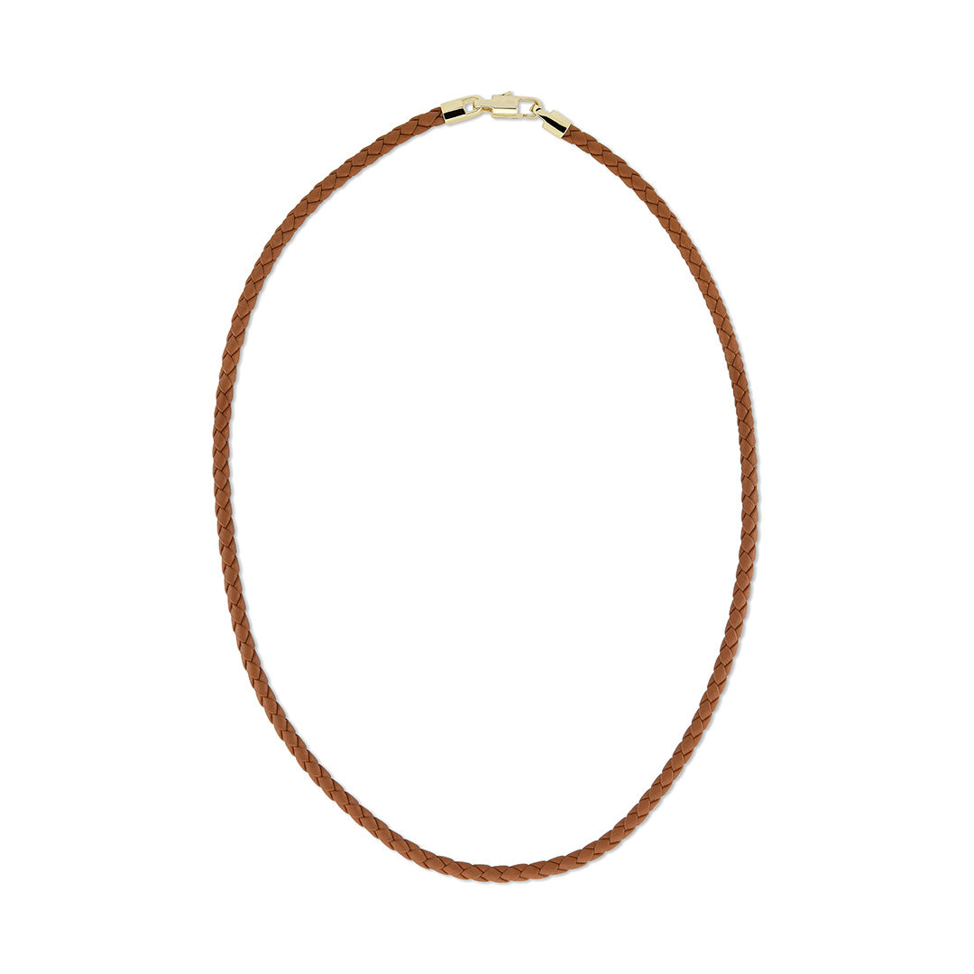 Braided Leather Necklace for Men - Handmade Brown Leather Cord Necklace with Adjustable Length | Perfect for Casual Wear, Gifts, and Boho Style Accessories