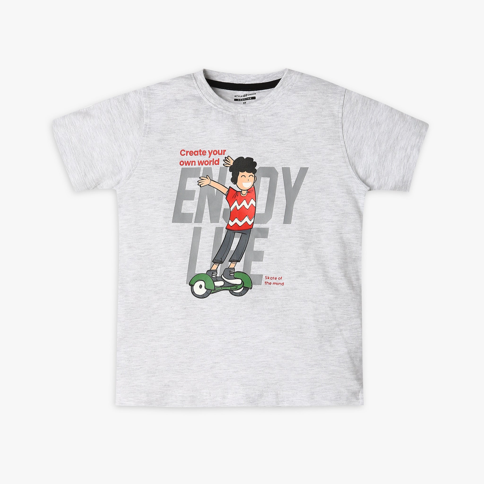 Boys Regular Fit Graphic T-Shirt - Cool & Comfortable Cotton Tee for Casual Wear, School, and Play