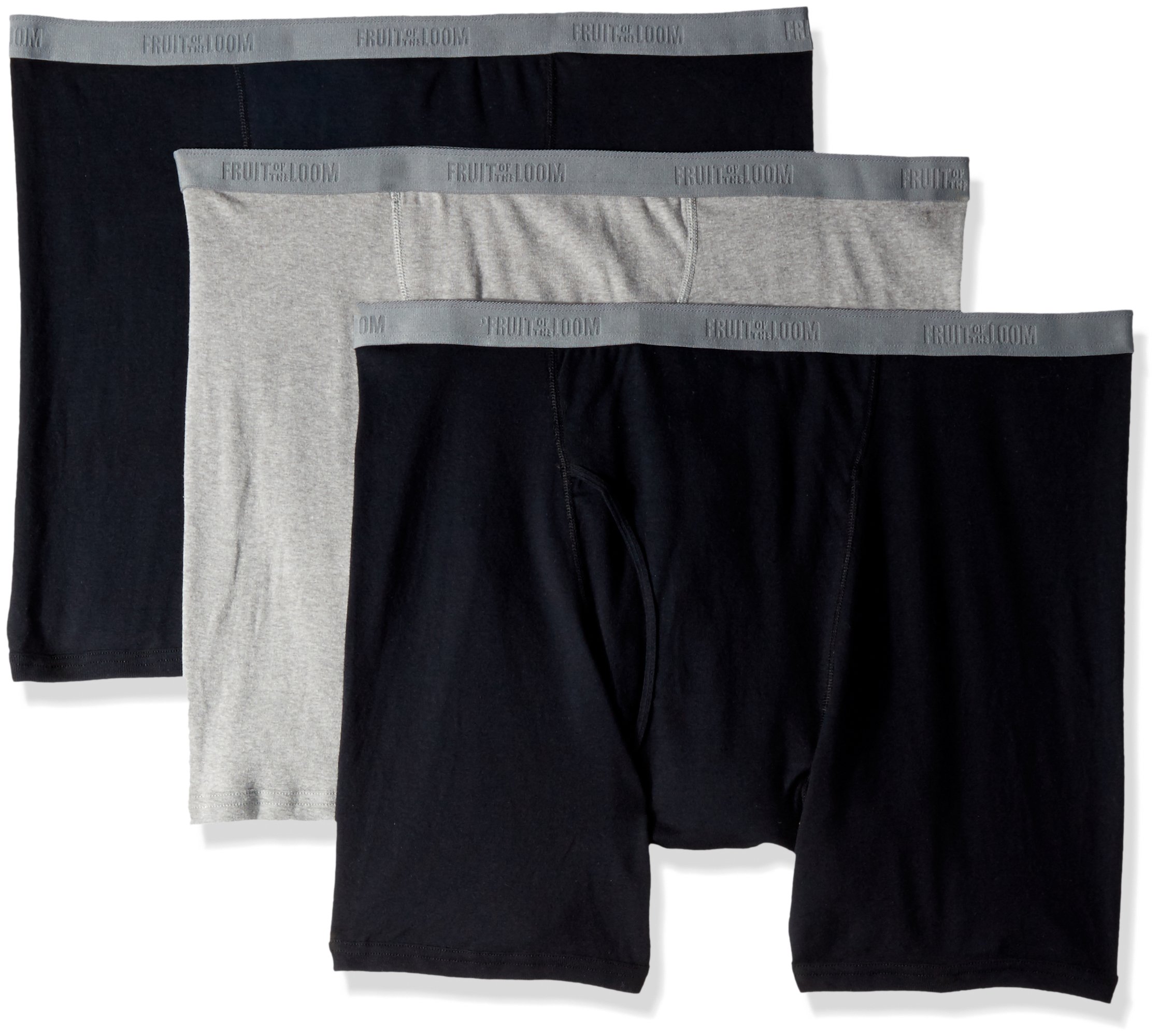 Fruit of the Loom Men's Comfort Soft Breathable Cotton Boxer Briefs Multipack - Underwear for Everyday Wear, Workout & Lounge