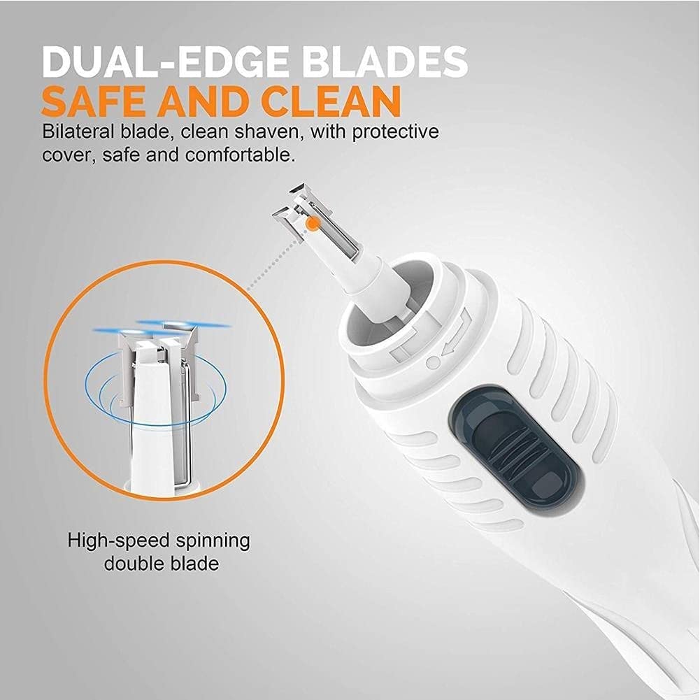 Smity Nose Hair Trimmer - 360° Rotating Painless Ear & Eyebrow Trimmer for Men | Battery-Powered Grooming Shaver (Black) | Perfect for Travel, Home & Office Use