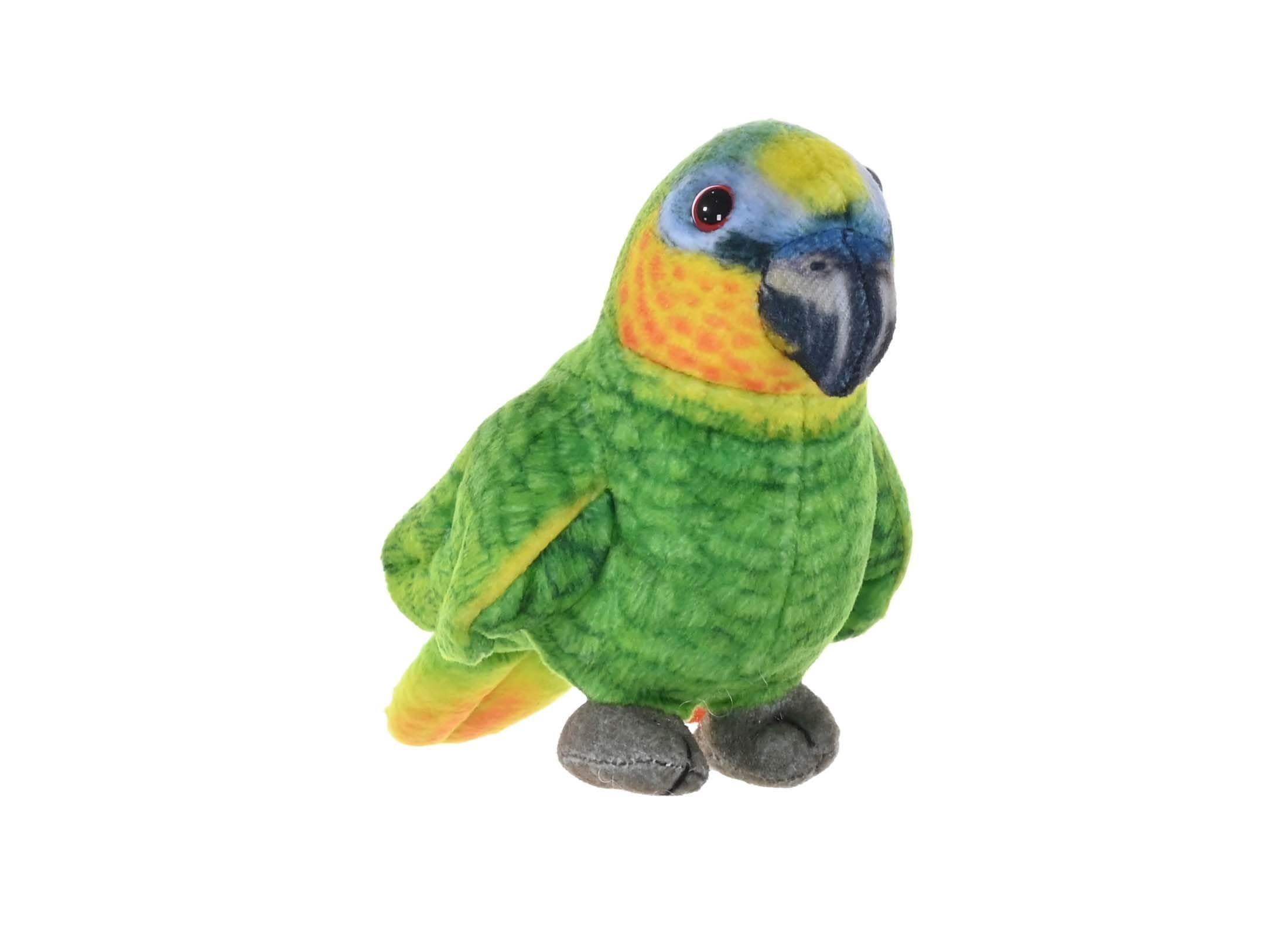 Wild Republic Eco-Friendly Rainforest Orange Winged Parrot Plush Toy - 4.5 Inch Stuffed Animal with Recycled Water Bottle Filling | Perfect for Kids' Gifts, Nursery Decor & Wildlife Education